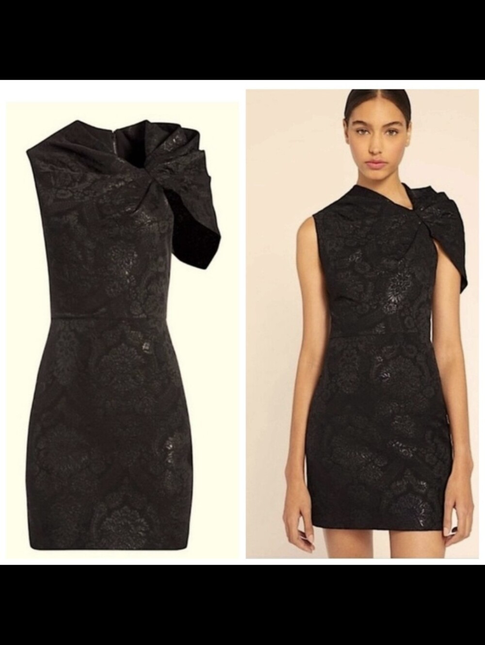 Alice + olivia kiro jacquard matalic mini dress Size 4